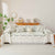 Farmhouse Ruffled Lace Sofa Slipcover Vintage Furniture Protector with Botanical Print