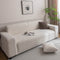 Plush Fleece Sofa Slipcover with 3D Wheat Pattern, Cozy High-Stretch Couch Cover
