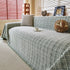 Textured Plaid Couch Throw Cover, Modern Decorative Sectional Furniture Covers