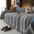Cozy Decorative Throw Blanket for Couches, Boho Plush Woven Sofa Cover with Stripes