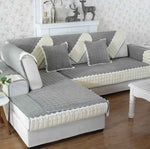 Non-Slip Sectional Couch Cover with Lace, Furniture Protector for Dogs, Pets, and Kids II