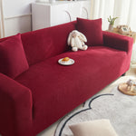 Grid Textured Stretch Sofa Cover, Soft Elastic Slipcover for Couch Protection