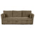 Brown Faux Fur Oversized Convertible Sleeper Sectional Sofa Couch Daybed and Chair Pull Out with 2 Pillows, USB Charging Ports for Living Room