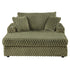 54 Inch Contemporary Indoor Upholstered Chaise Lounge Plush Sleeper Chair with Throw Pillows, 2 Cup Holders and Magazine Bags for Living Room