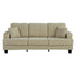 Beige 3 Piece Set Comfy Sofa Couch 3-Seater & Loveseat Sofa with Storage Ottoman with USB