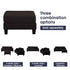 Black 3 Piece Set Comfy Sofa Couch 3-Seater & Loveseat Sofa with Storage Ottoman for Living Room with USB, Side Pockets, Pillows included