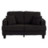 Black 3 Piece Set Comfy Sofa Couch 3-Seater & Loveseat Sofa with Storage Ottoman for Living Room with USB, Side Pockets, Pillows included