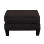 Black 3 Piece Set Comfy Sofa Couch 3-Seater & Loveseat Sofa with Storage Ottoman for Living Room with USB, Side Pockets, Pillows included