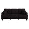 Black 3 Piece Set Comfy Sofa Couch 3-Seater & Loveseat Sofa with Storage Ottoman for Living Room with USB, Side Pockets, Pillows included
