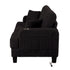 Black 3 Piece Set Comfy Sofa Couch 3-Seater & Loveseat Sofa with Storage Ottoman for Living Room with USB, Side Pockets, Pillows included