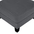 Dark Gray 3 Piece Set Comfy Sofa Couch 3-Seater & Loveseat Sofa with Storage Ottoman for Living Room with USB, Side Pockets, Pillows included