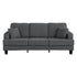 Dark Gray 3 Piece Set Comfy Sofa Couch 3-Seater & Loveseat Sofa with Storage Ottoman for Living Room with USB, Side Pockets, Pillows included