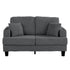 Dark Gray 3 Piece Set Comfy Sofa Couch 3-Seater & Loveseat Sofa with Storage Ottoman for Living Room with USB, Side Pockets, Pillows included
