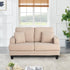 Beige 3-Piece Sofa Set with Storage Ottoman & USB Charging