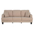Beige 3-Piece Sofa Set with Storage Ottoman & USB Charging