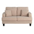 Beige 3-Piece Sofa Set with Storage Ottoman & USB Charging