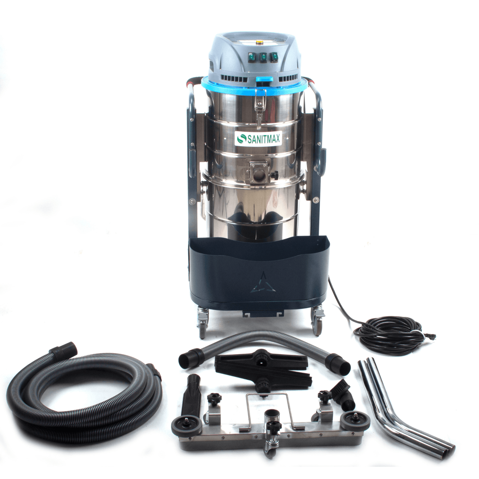 Heavy Duty Industrial Vacuum Cleaner SM100 - 26.4 Gal, 3 Motor HEPA, 212 CFM