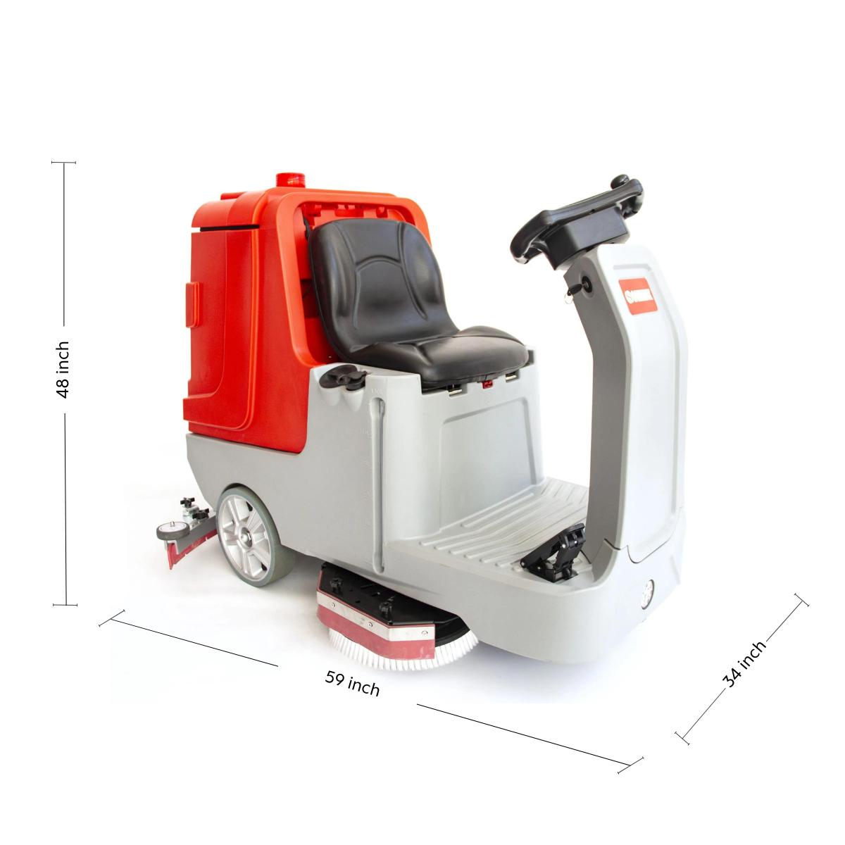 SM860 Ride-On Commercial Floor Scrubber Dryer Machine, 34