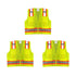 Safety Main 05TTSYZ Surveyor Vest, Class 2, Solid Front, Mesh Back, Hi-Vis Yellow, Pack of 3