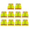 Safety Main 05TTSYZ Surveyor Vest, Class 2, Solid Front, Mesh Back, Hi-Vis Yellow, Pack of 10