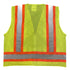 Safety Main 05TTSYZ Surveyor Vest, Class 2, Solid Front, Mesh Back, Hi-Vis Yellow, Pack of 10