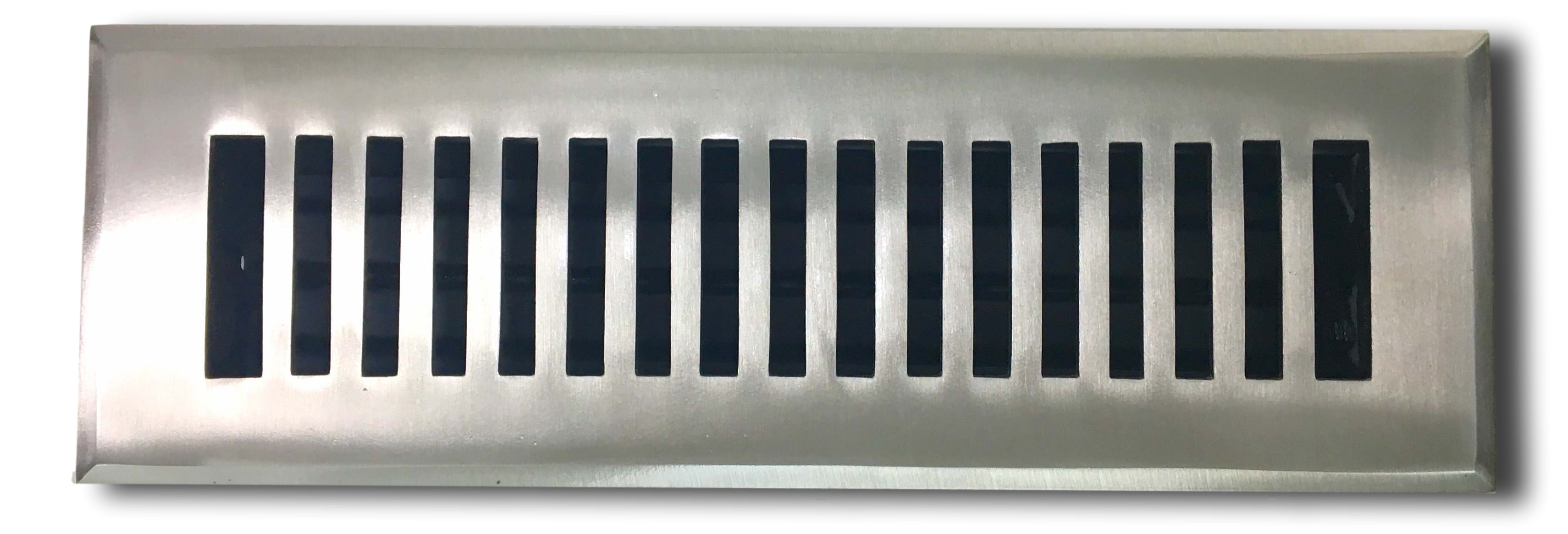 Cast Brass Contemporary Vent Covers - Brushed Nickel