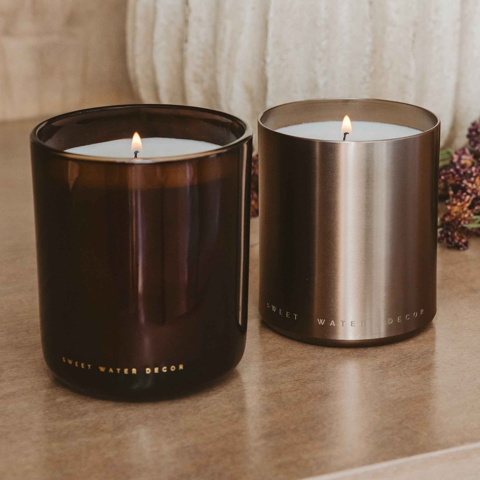 Cozy Season Soy Candle - Boxed Amber Tinted Glass Jar - 12 oz