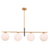 Spark Modern Gold Linear 4 Light Chandelier
