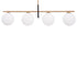 Spark Modern Gold Linear 4 Light Chandelier