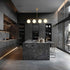 Spark Modern Gold Linear 4 Light Chandelier