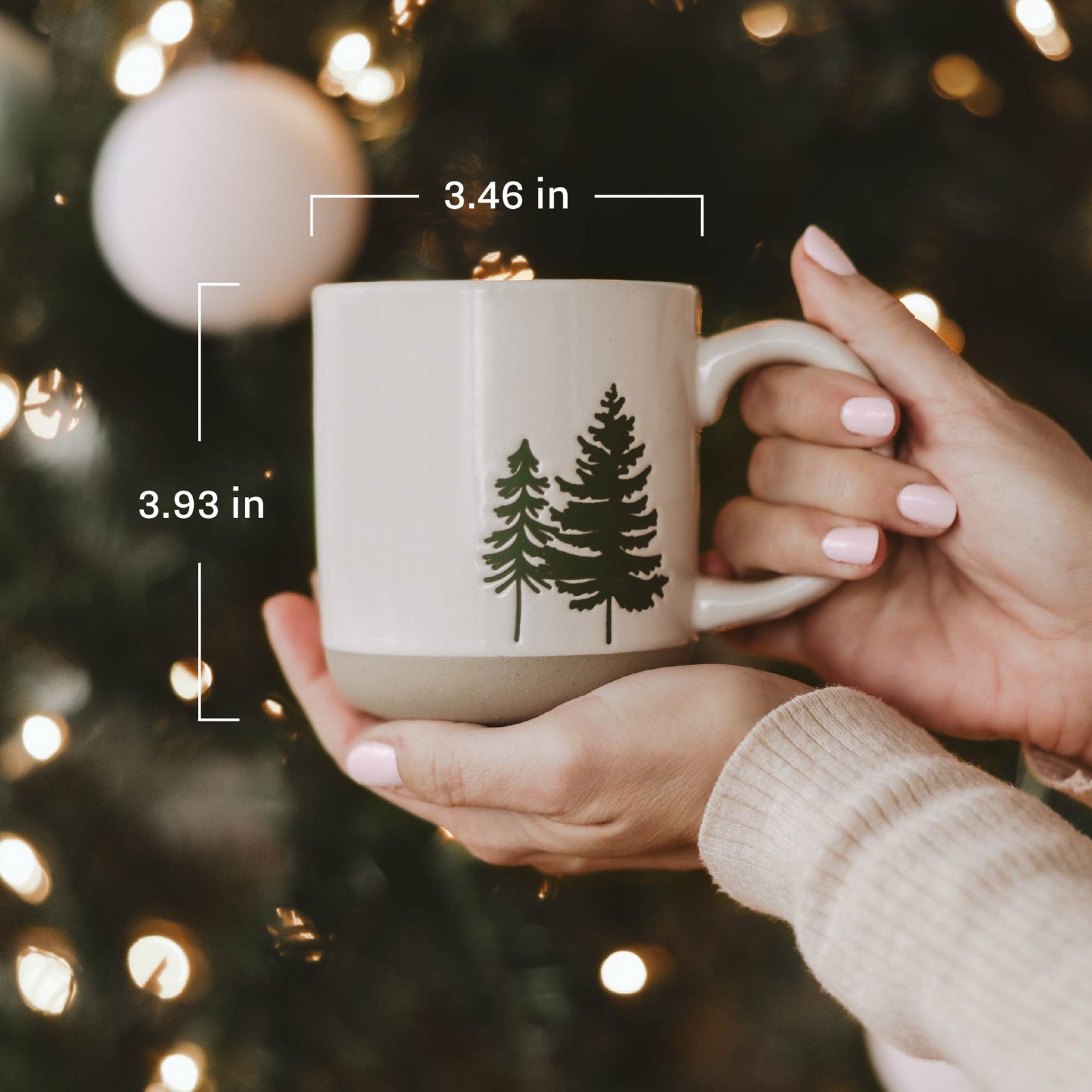 Snowflakes 14 oz Blue Stoneware Coffee Mug