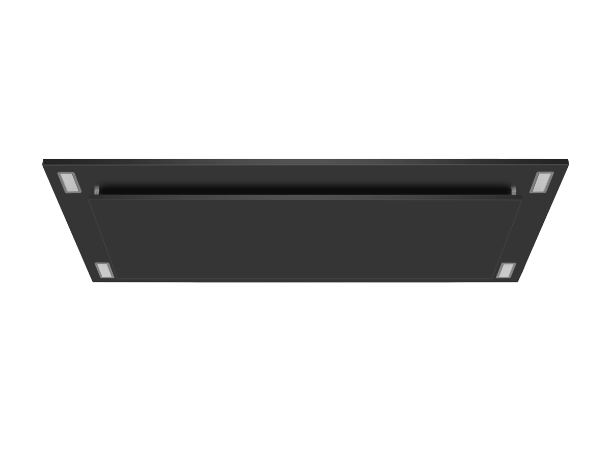 600 CFM Black Flush Ceiling Mount Range Hood - VICTORY Sunset