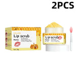 EELHOE Honey Lip Scrub Exfoliator for Dry Chapped Lips Nourishing Moisturizing Dead Skin Removal Plumping Line Care Treatment