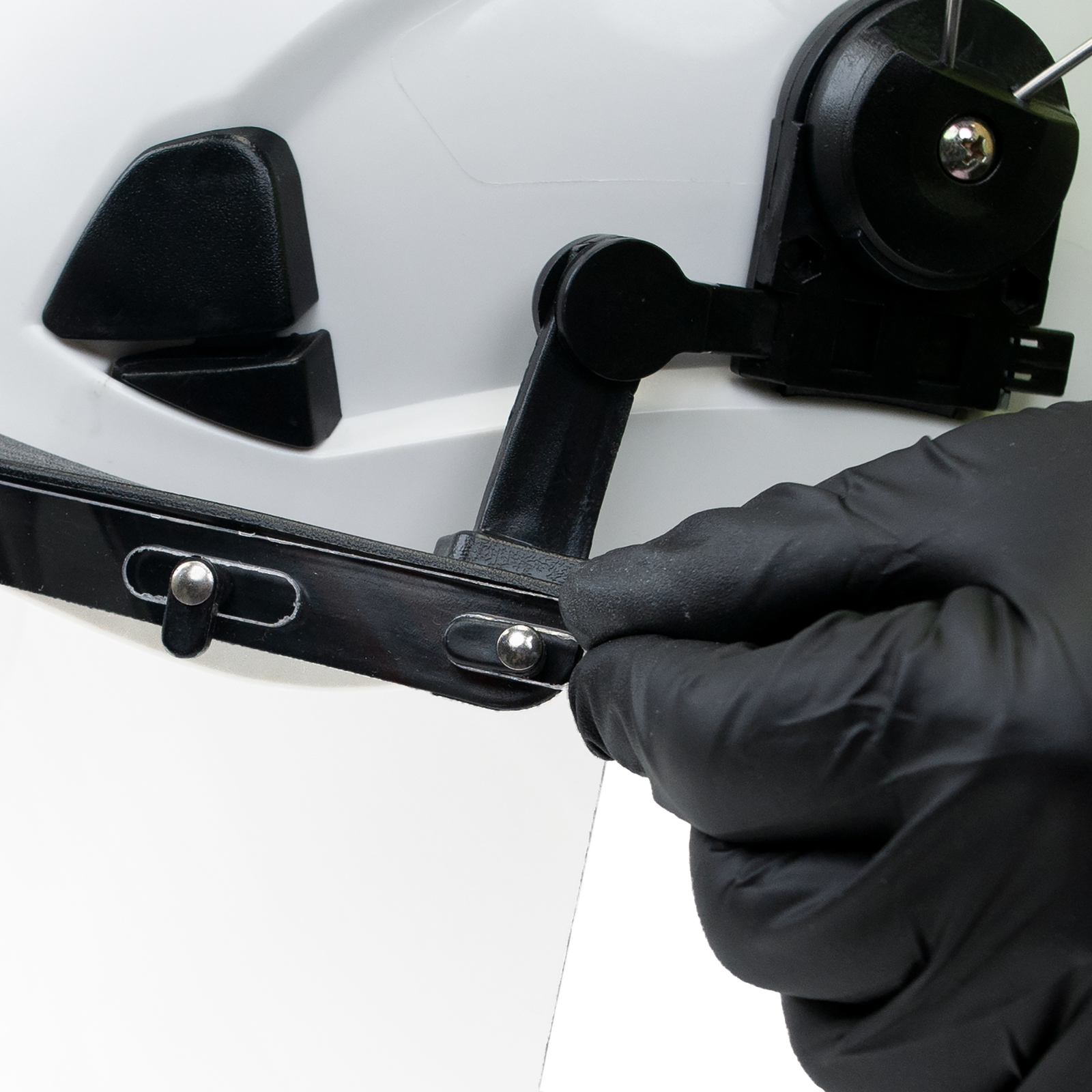 Safety Helmet System with Face Shield and Earmuffs