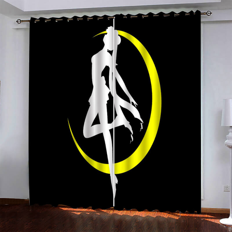 Sailor Moon Pattern Curtains Blackout Window Drapes