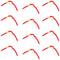 San Juan Double Bead Power Worm Red V-Rib - 1 Dozen Nymph Flies Hook Size 14