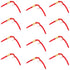 San Juan Double Bead Power Worm Red V-Rib - 1 Dozen Nymph Flies Hook Size 14