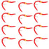 San Juan Worm Orange Bead Head Power Worm Red V-Rib - 1 Dozen Nymph Flies Hook Size 10