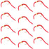 San Juan Worm Bead Head Power Worm Red V-Rib - 1 Dozen Nymph Flies Hook Size 12