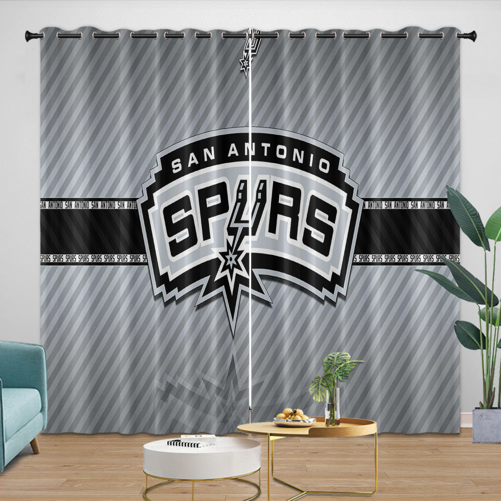 San Antonio Spurs Curtains Blackout Window Drapes Room Decoration
