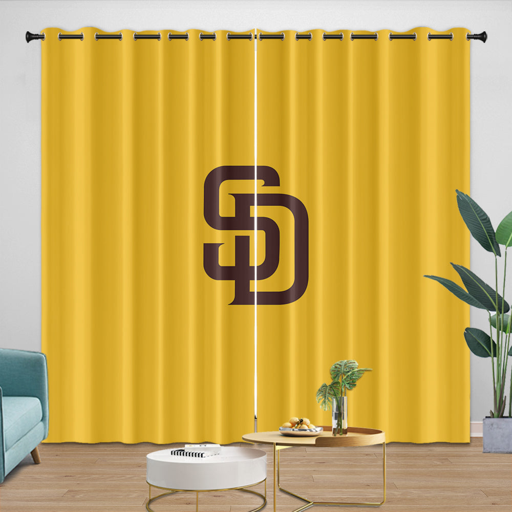 San Diego Padres Curtains Blackout Window Drapes Room Decoration