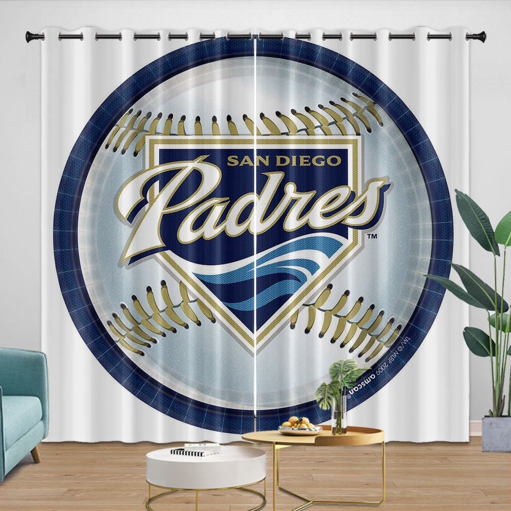 San Diego Padres Curtains Blackout Window Drapes Room Decoration