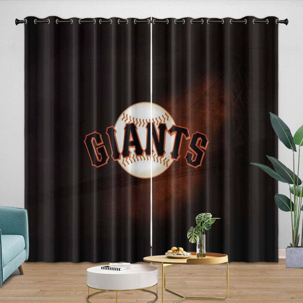 San Francisco Giants Curtains Blackout Window Drapes Room Decoration