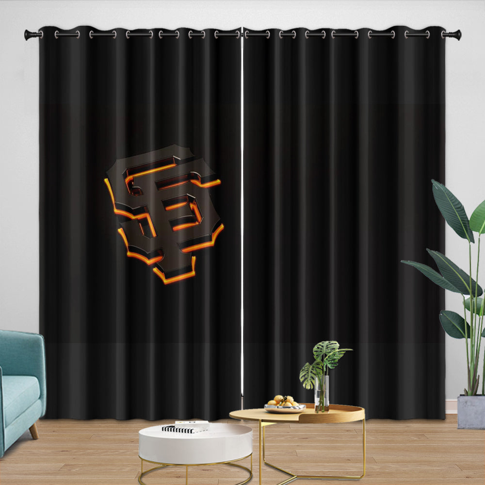 San Francisco Giants Curtains Blackout Window Drapes Room Decoration