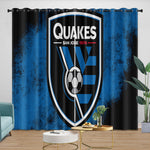 San Jose Earthquakes Curtains Blackout Window Drapes Room Decoration