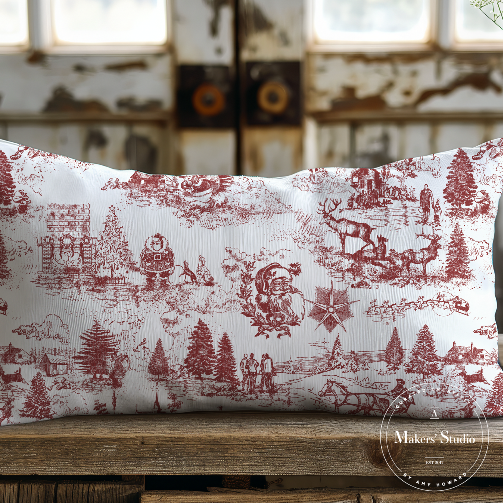 Christmas Toile - Mesh Stencil 12x12