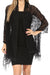 Sakkas Mari Women's Large Lightweight Soft Lace Scarf Wrap Shawl Floral and Fringe