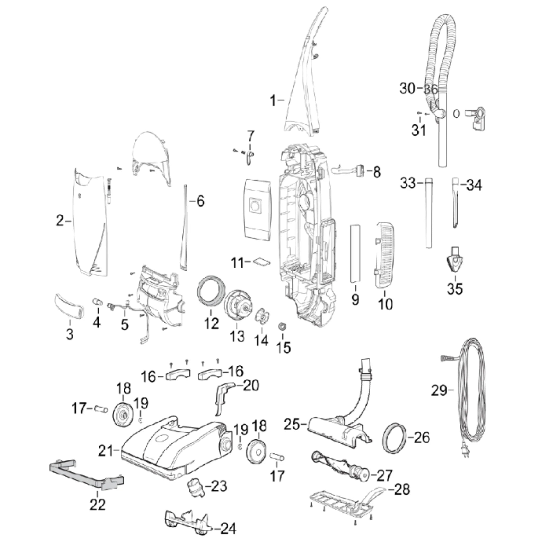Bissell BGU1451T 13"ProBag Upright Vacuum Cleaner with Tools