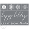Happy Holidays - Mesh Stencil - 8.5x11