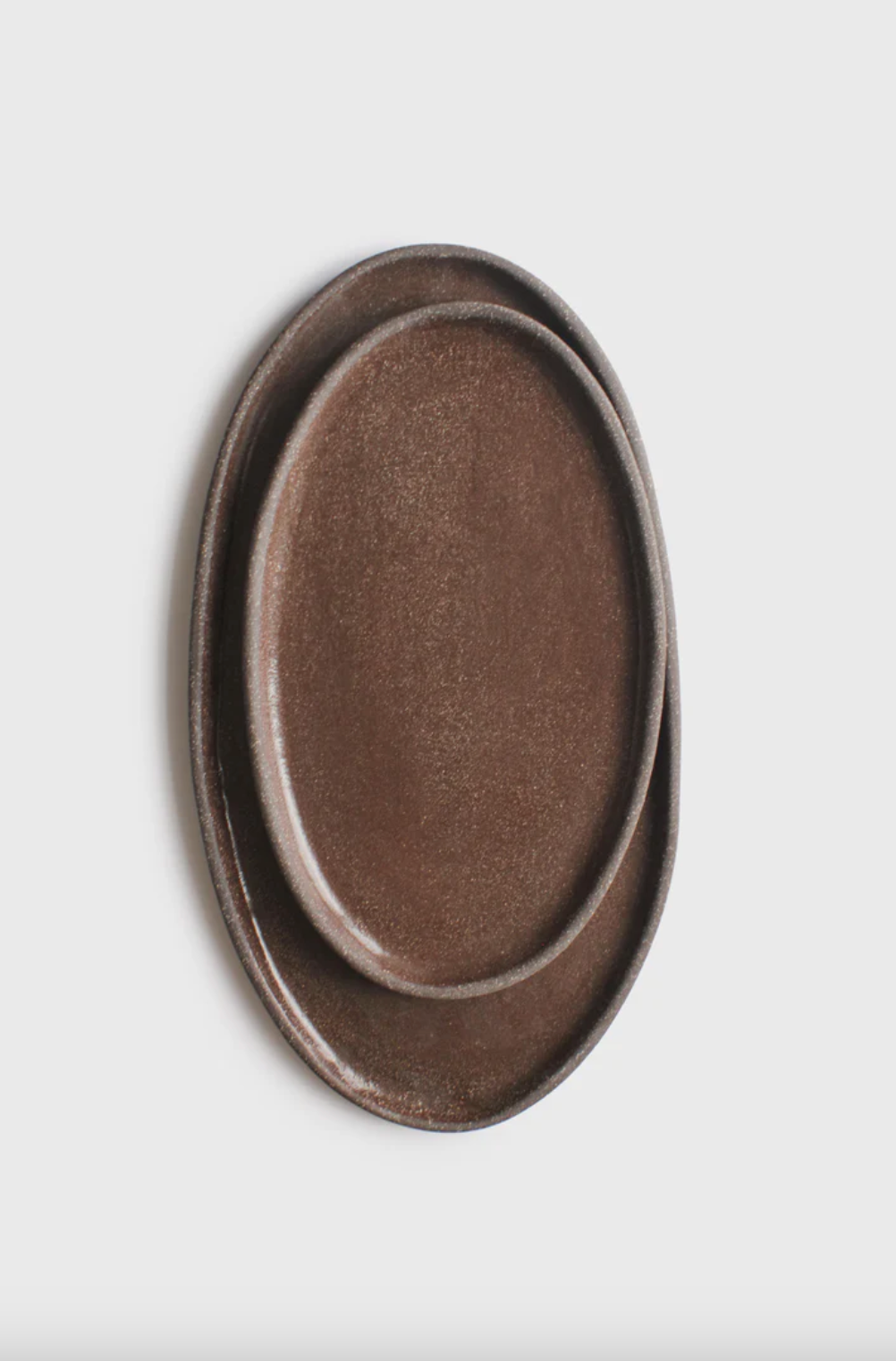 Handmade Stoneware Oval Serving Platter 